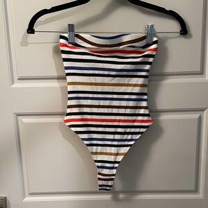 Colorful, striped Urban Outfitters Bodysuit